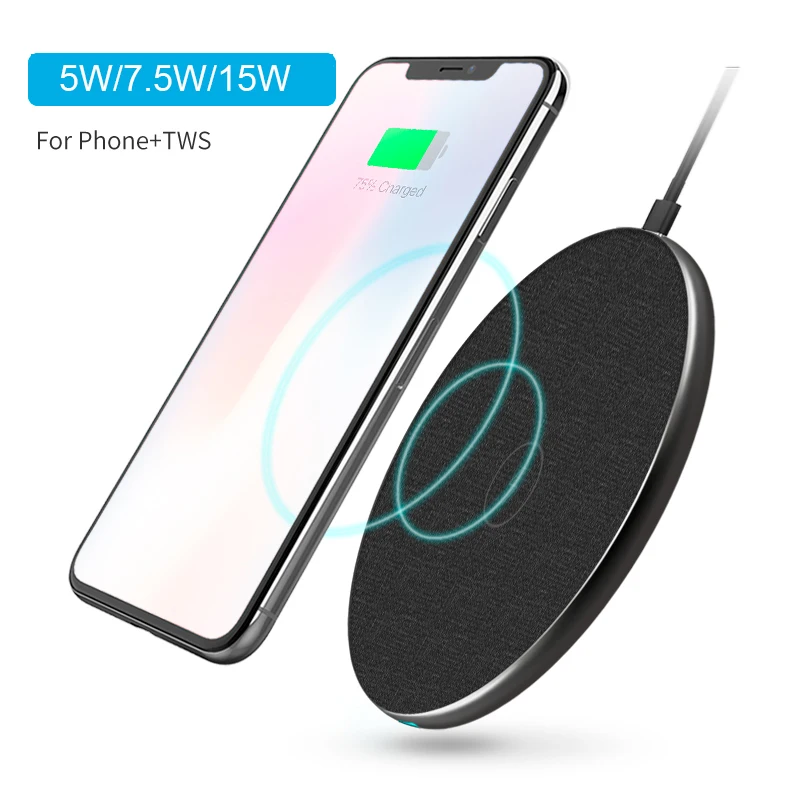 

2021 Amazon Top Seller 10W Fast Phone Charging Base Wireless Charger Pad For Samsung For iPhone 15W Customizable, Tarnish, light gray, claret-red