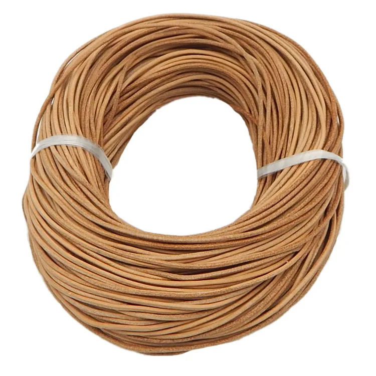 

1mm 1.5mm 2mm 3mm Crafts Round Cowhide Genuine Leather Natural Rawhide Rope String Cord for Jewelry Making, Black,sliver,white,gold,navy blue,brown etc