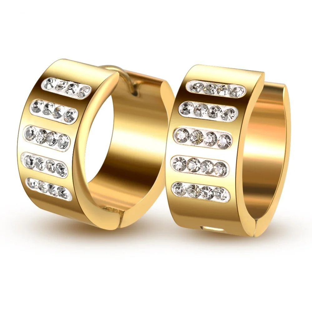 

New Design Jewelry 18k Gold 7*12mm Crystal Earring For Women Jewelry