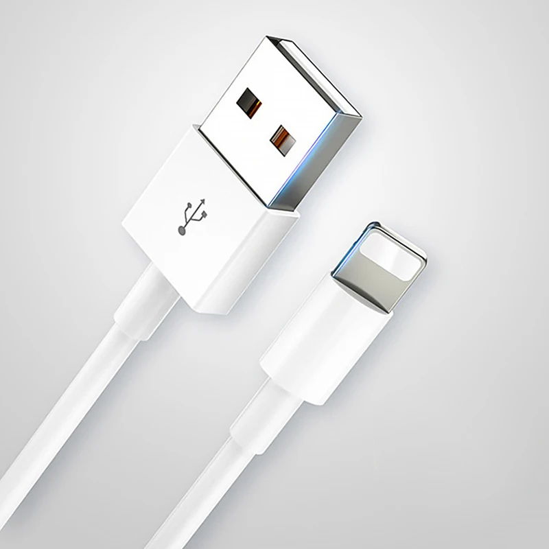 

Data Transfer For IPhone Line TPE Material 1M Charging USB Data cable For Ipad charge wire, White grey