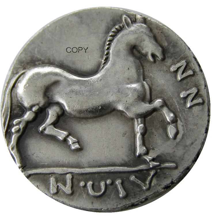 

G(44) Reproduction Ancient Greek Silver Drachm Coin from Phalanna Thessaly - 350 BC Silver Plated Coins