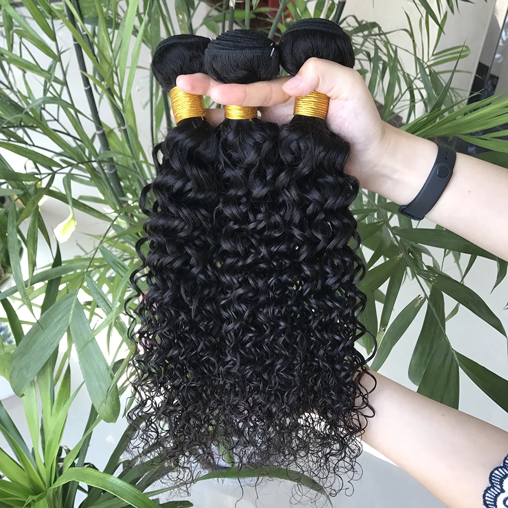 

Brazilian water wave human hair bundle with closure,100% remy virgin Brazilian cuticle aligned hair, Natural color,can be customized