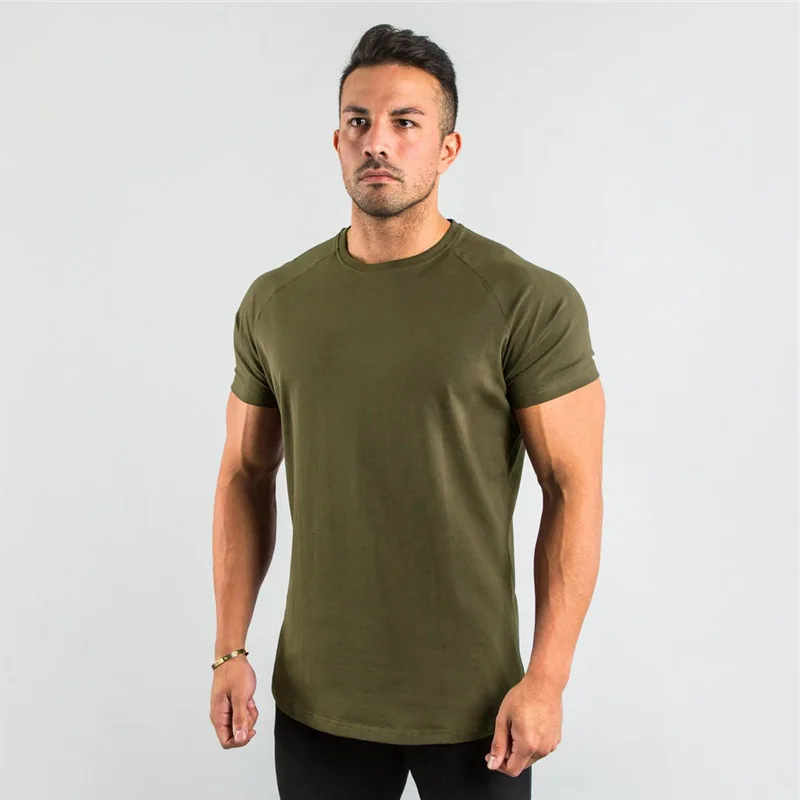 

Wholesale High Quality Round Neck Gym T Shirts Custom Printing Men T Shirt, As picture show