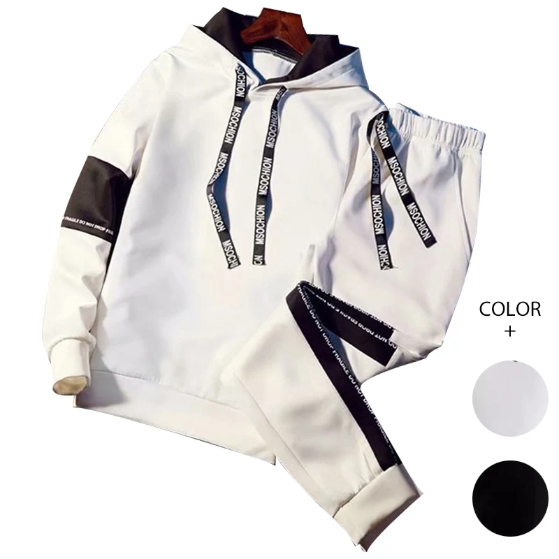 

Wholesale Plain Two Piece Pants Set Men's Track Jogger Suits Tracksuits Custom Logo Blank Zip Up Satin Lined Hoodie, Customized color
