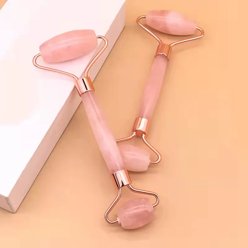 

Amazon DIY New Product Facial Anti-Aging Jade Beauty Skincare Tool Roller Rose Quartz DIY, Pink