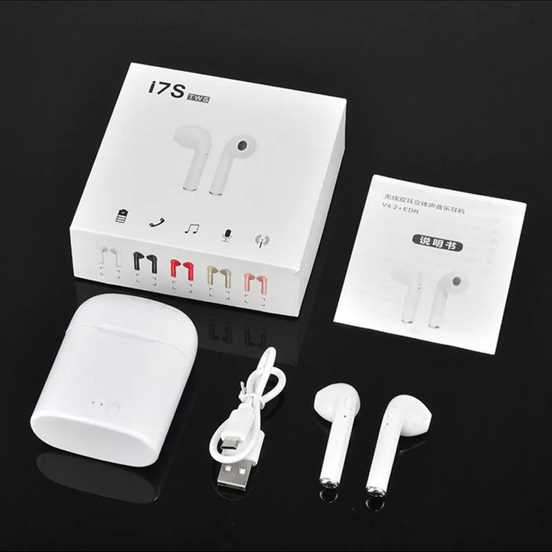 

GuangZhou Supplier i7s TWS Twins Wireless Blooth Earphone Audifonos Bt 5.0 Earbuds Mini Earpiece Headphones In-ear Headset