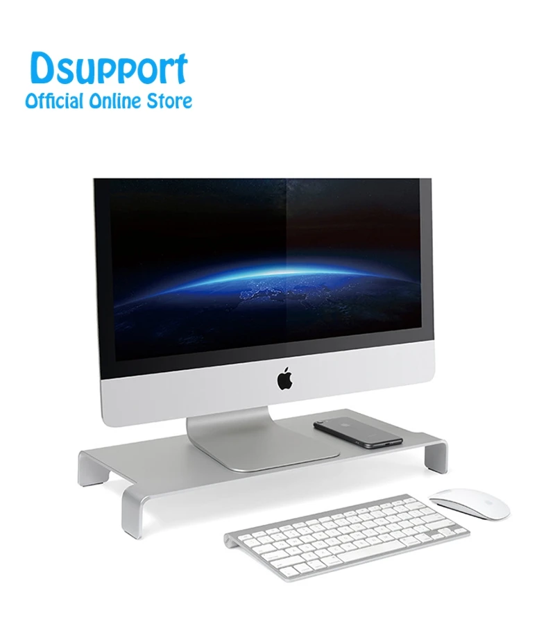 

Monitor Stand Aluminum Computer Riser Steady Organizer for MacBook/iMac Pro/TV Screen/Print Lapdesk Holder with Keyboard AP-8