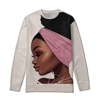 

Custom Printed Ladies Long Sleeve Pullovers Women Black Queen African Girls Hoodies Teenagers Fashion Sweatshirt Hoodie 2019