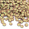 Halloween Hot Selling Theme Pumpkin Lantern Faces Expression Round Soft Polymer Clay for Nail Decoration Arts Stickers