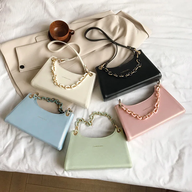 

2021 Spring Summer Women Underarm Bag Retro Tote Purses Handbag Large Shoulder Bags Simple Female Daily Bag New Arrivals, As the picture shows