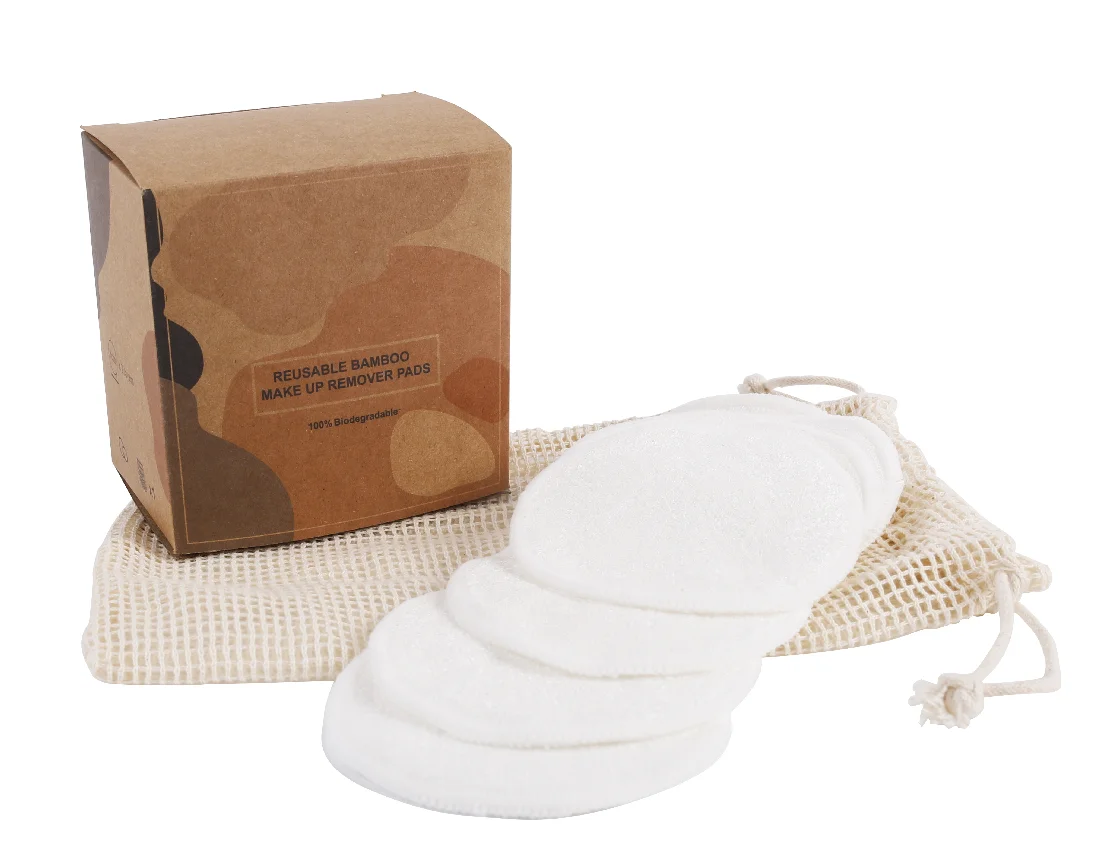 

Wholesale High Quality Reusable Eco Friendly Bamboo Round Makeup Remover Face Pads