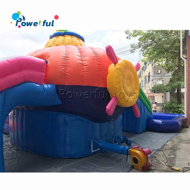 Cheap Inflatable Water Slides with pool for kids