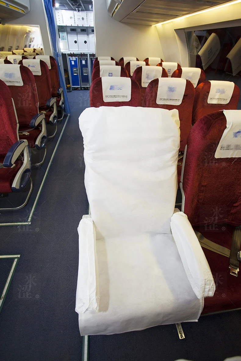 Semi,New Products 2021 Unique,White Dispos Airplane Seat Cover With Arm