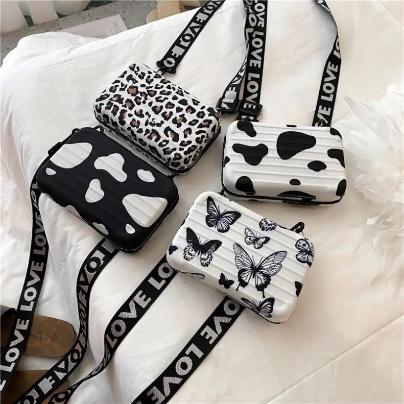 

square purse mini crossbody bag cow hide handbags leopard bag handbag