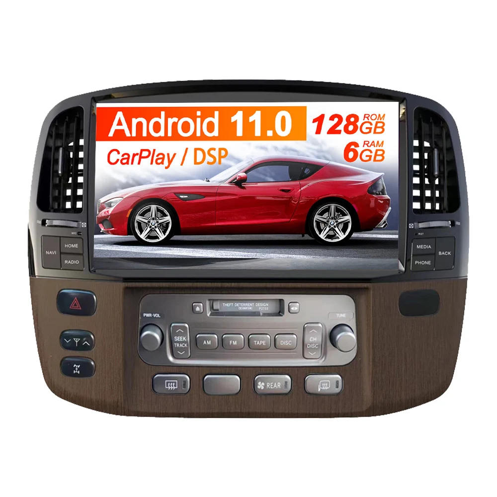 

13.6 Inch Auto Stereo Android For Toyota Land Cruiser LC100 Car GPS Navigation Head Unit Multimedia Player Radio Tape Recorder