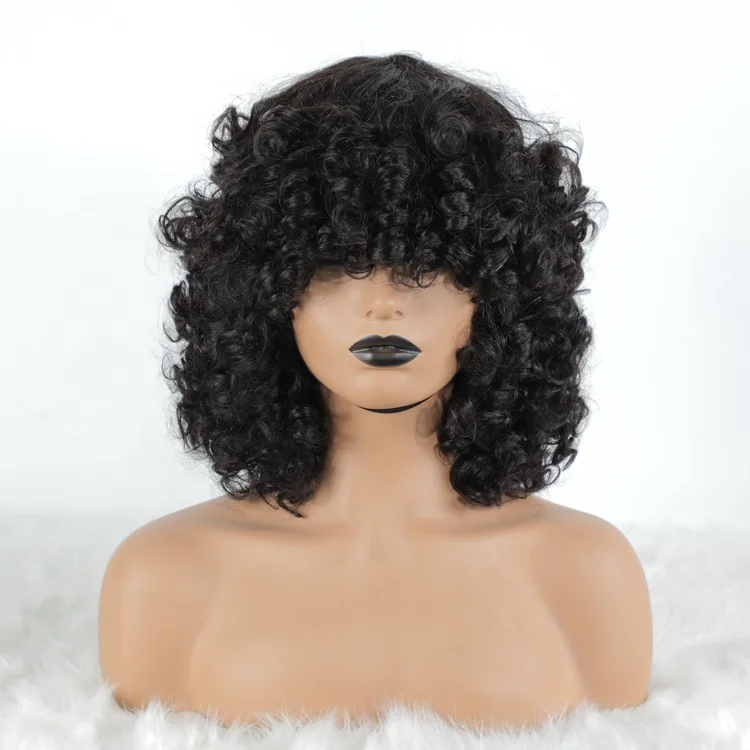 

Wholesale Hair Vendors Bob Wigs Cuticle Aligned Hair Funmi Human Hair Rose Curl Fringe Wigs For Black Women