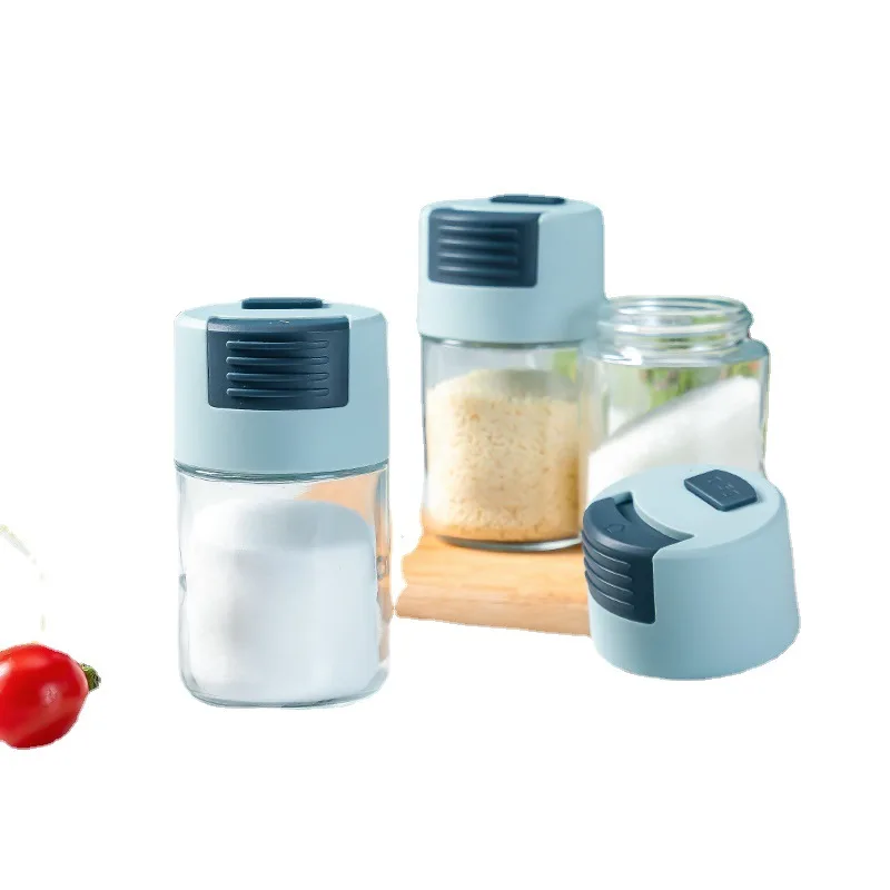 

Quantitative salt shaker seasoning jar kitchen seasoning bottle glass jar household seasoning salt control bottle combination, Customized