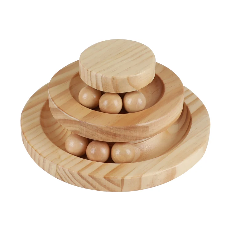 

new design high quality fashion pet toys wooden cat toys, Brown