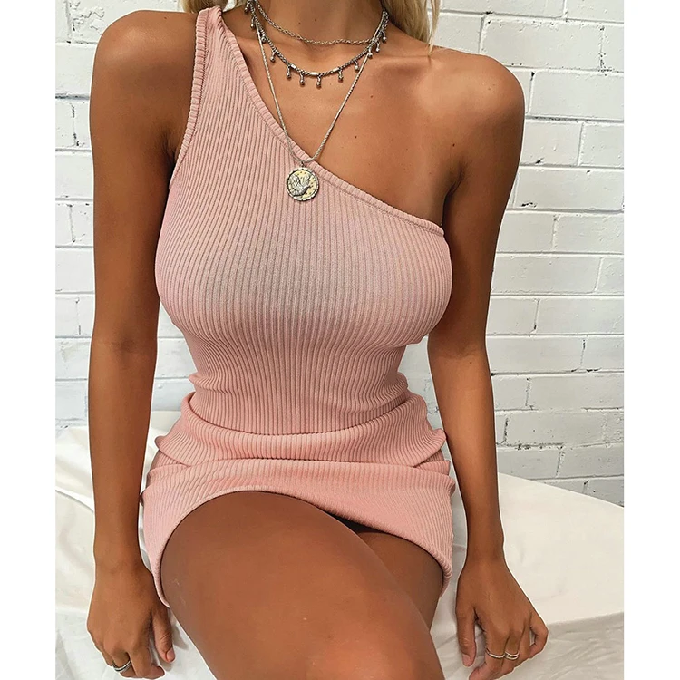 Sexy Women Summer Midi Bodycon Fashion Custom Design Sleeveless Pullover Dress