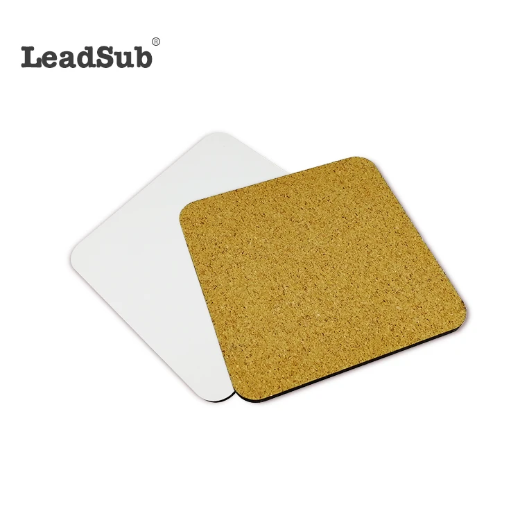 

Leadsub custom square blank mdf cork coaster blanks for sublimation