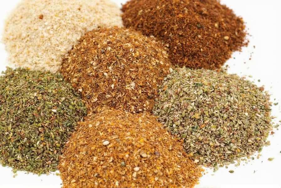 Various spice blends side by side