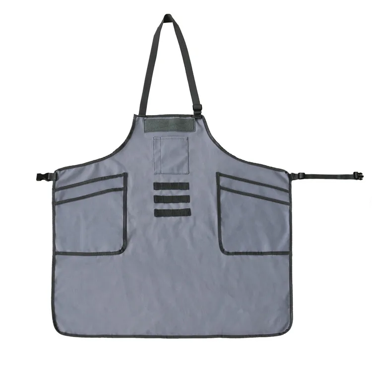 

Durable Canvas Outdoor Camping Garden Kitchen Chef Apron, Gray, army green