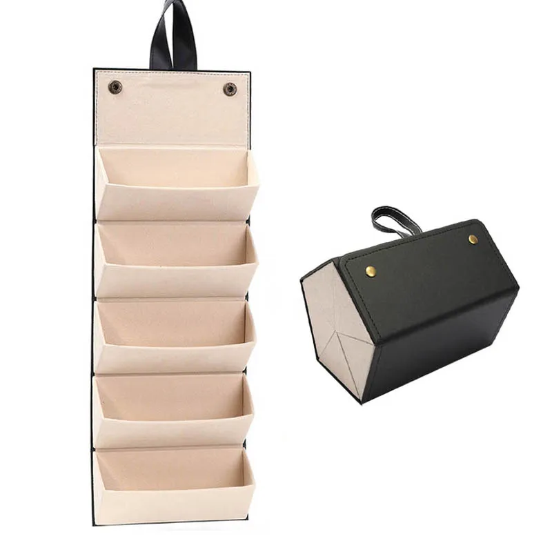 

High quality leather sunglasses case Sunglasses Storage Case Bag Foldable Eyeglasses Holder Box Eyewear Display Containers, Red