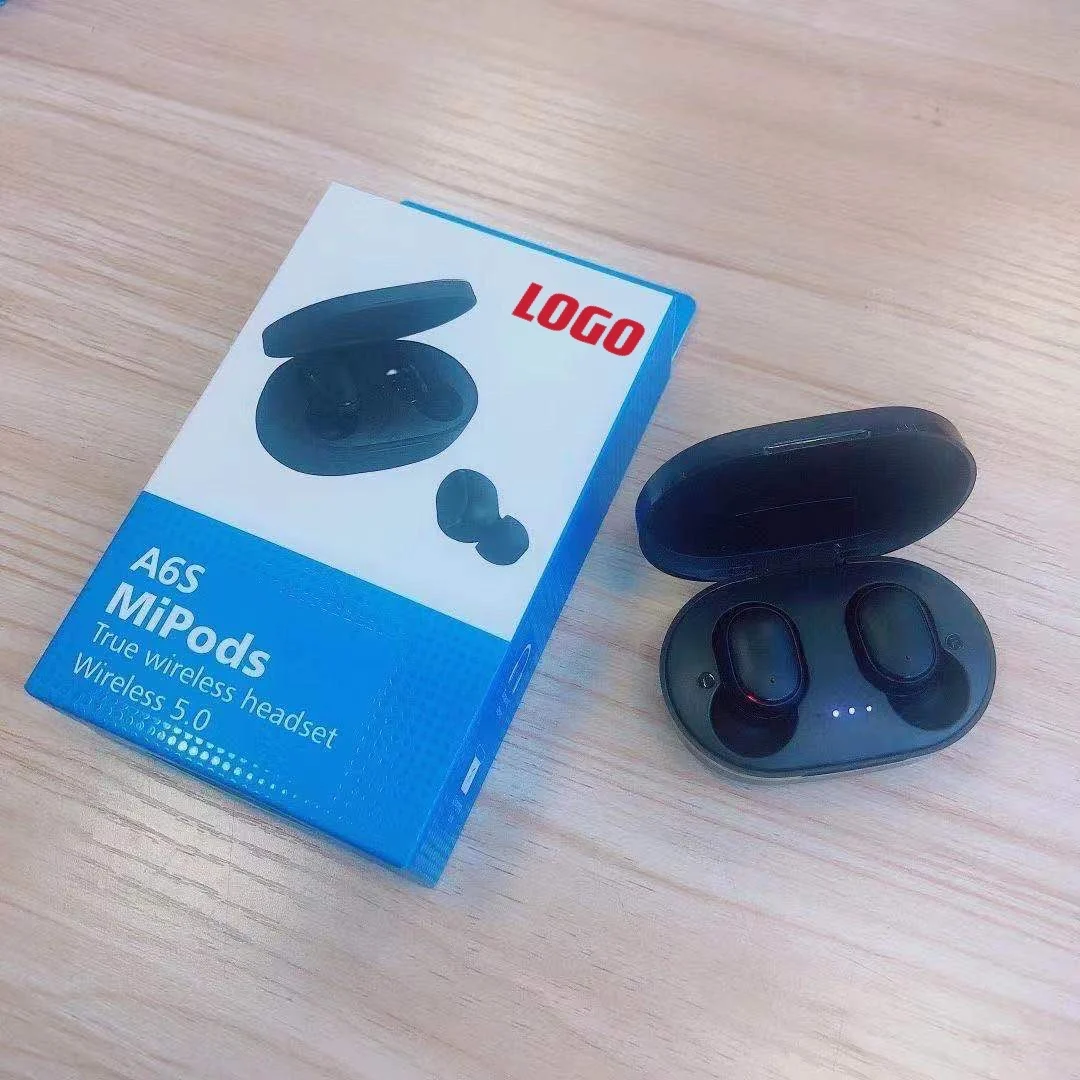 

a6S Wireless Headphone tws In-ear earbuds Bluetooth v5.0 Earbuds Waterproof for All Mobile Xiaomi Airdots 2.0 RedMi headset, Black