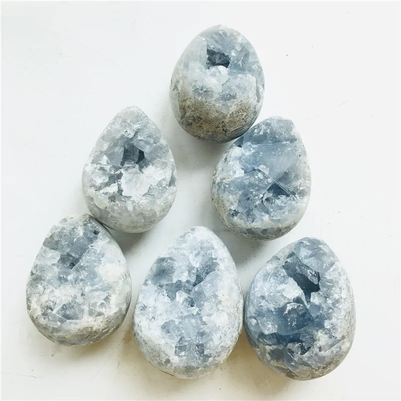 

Natural High Quality Blue Celestite Geode Raw Rough Crystals Cluster Eggs for Sale