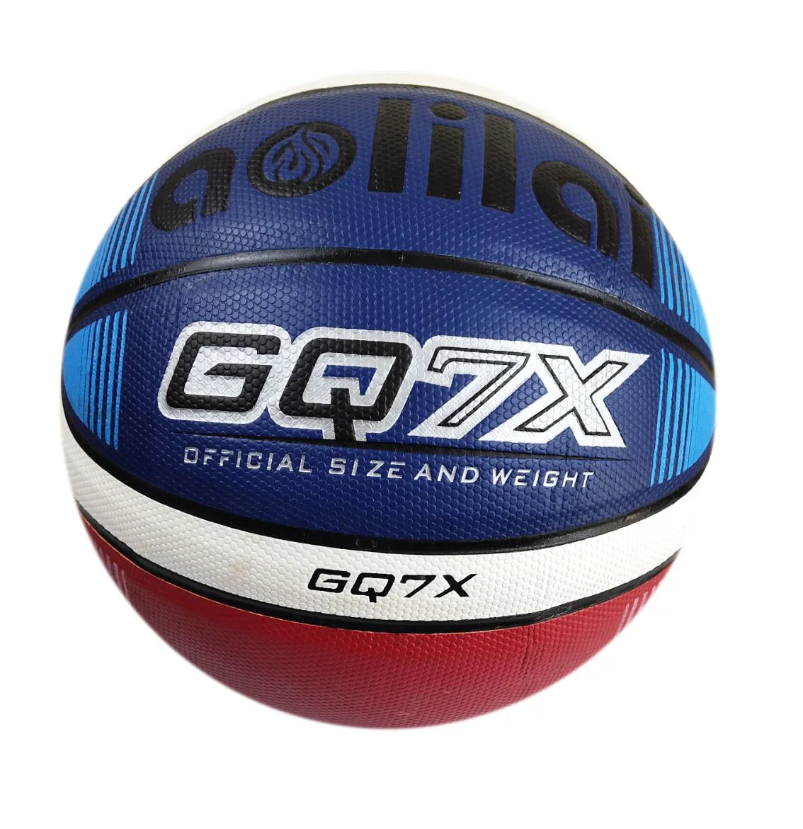 

Wholesale New Fashion Official Size  Laminated 12 Panels PU Leather GQ7X Indoor Outdoor Match Basketball, Black orange