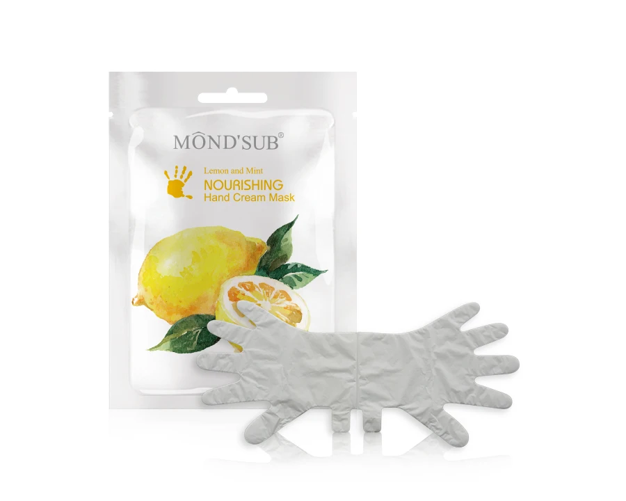 
Private Label Lemon Mint anti aging hydrating hand mask woven pack deep nourishing hand mask  (1600084174794)