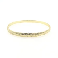 

R243 gold hawaiian bangle bracelet traditional heirloom plumeria bracelet