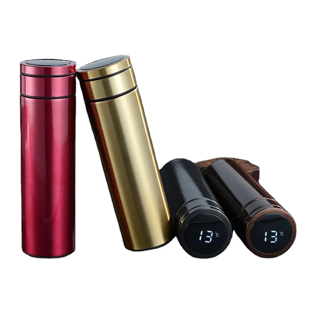 

Removable Battery LED Temperature Display Thermos Stainless Steel Mug Intelligent Bottle Cup Vacuum Smart Thermos, Red, coffee, gold, black, customized color