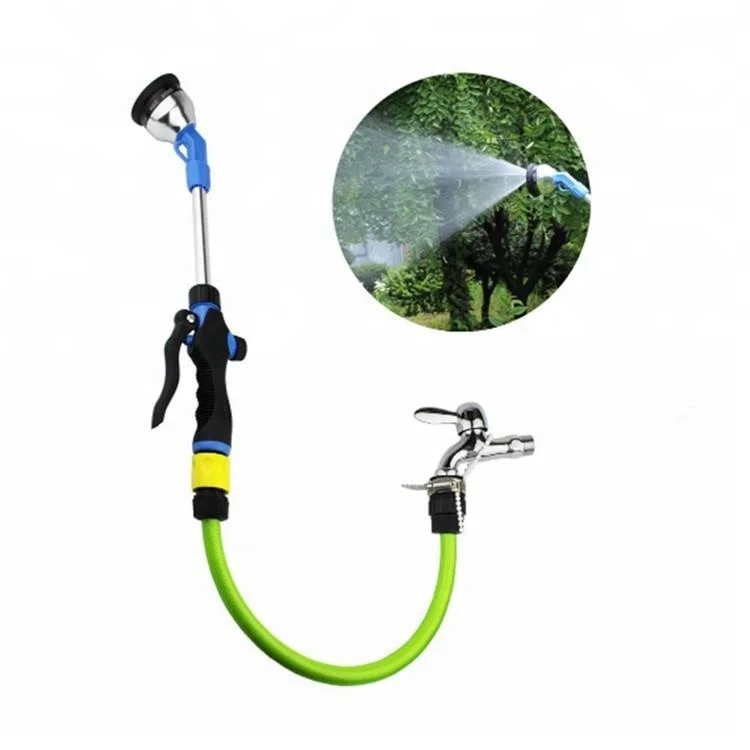Garden Lawn Hose Nozzle Spray Wand With 9 Adjustable High Pressure