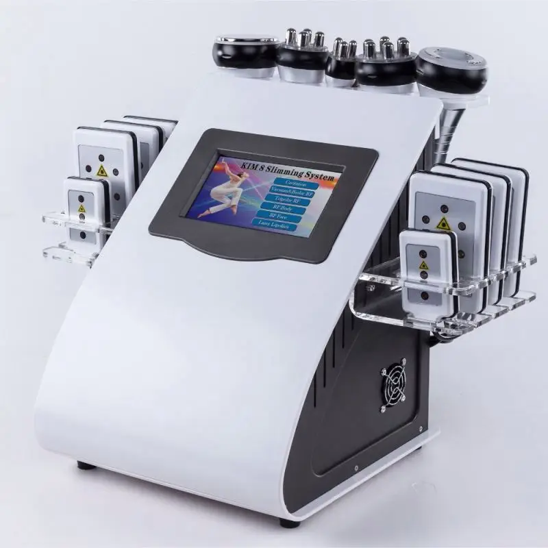 

6 In 1 Cavitation Machine Best Ultrasound Weight Loss Vacuum Rf Machin Vacuum Therapy Machine, White