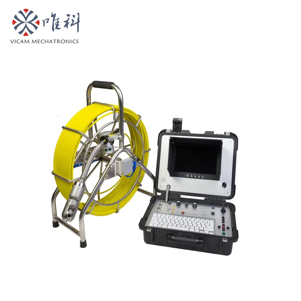 

Factory Price ! Vicam NEW AHD waterproof pan tilt rotation pipe inspection camera with 60m cable and 50mm camerahead