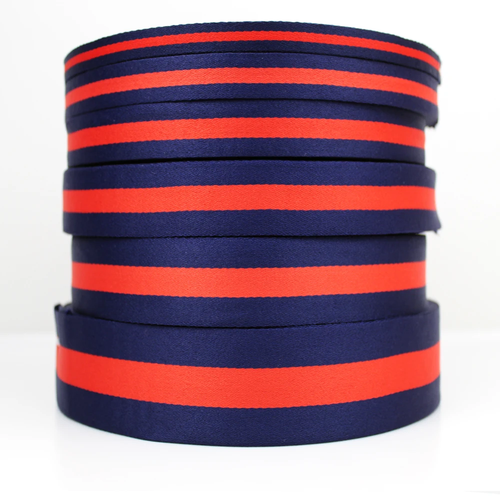 

custom wholesale stripe polyester grosgrain ribbon Polyester Striped Ribbon, Tibetan blue red