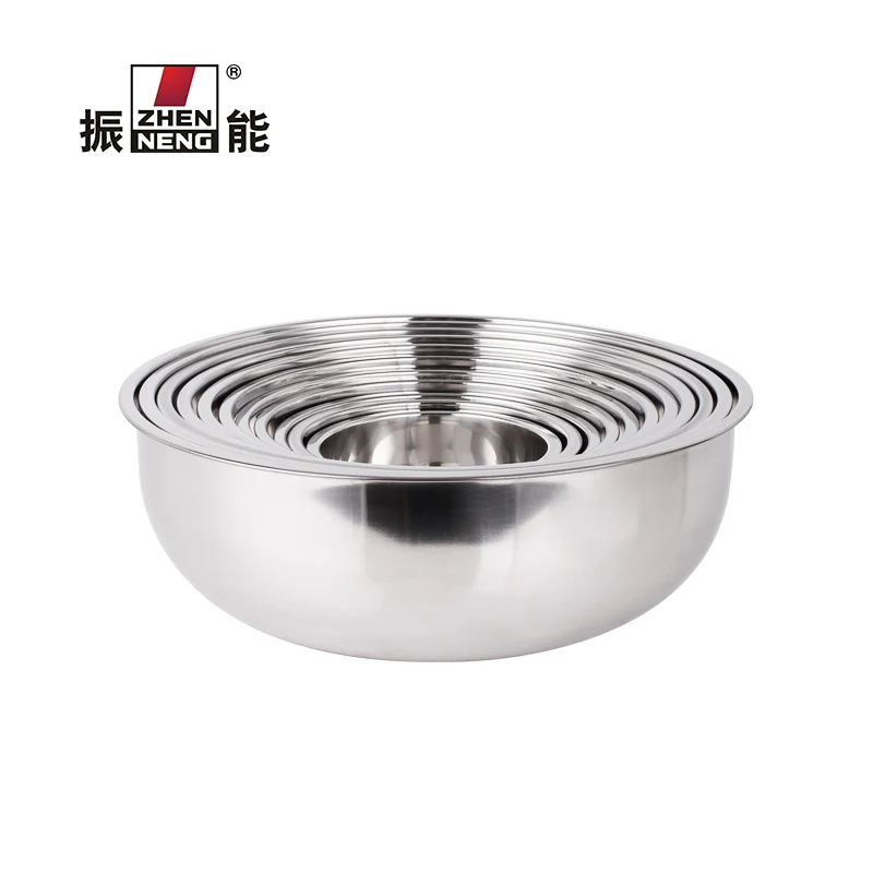 

Wholesale Set Food Stainless Steel Mixing Bowl for fruit Cookingware Dinnerware