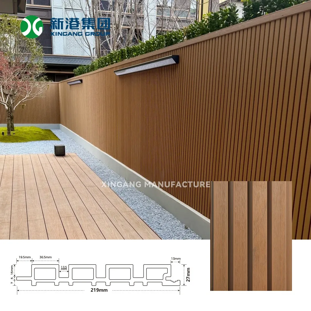 WPC Fence Panels Installed in Garden