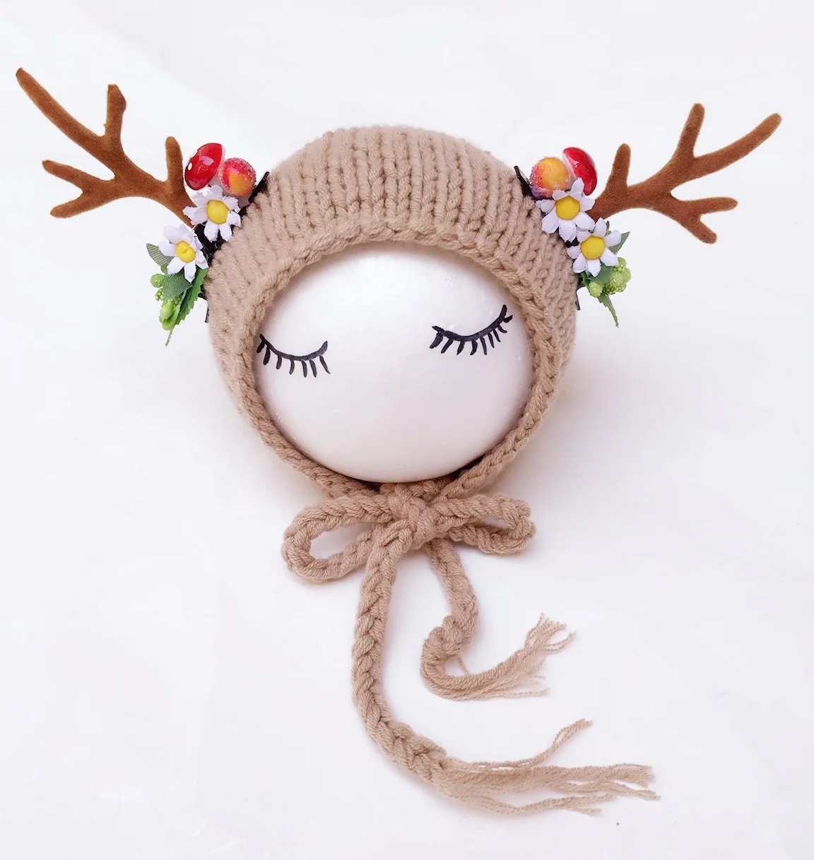 

Newborn Baby Photography Hat For Infants And Toddlers Fantastic Christmas Deer Beanie For Christmas Ornaments