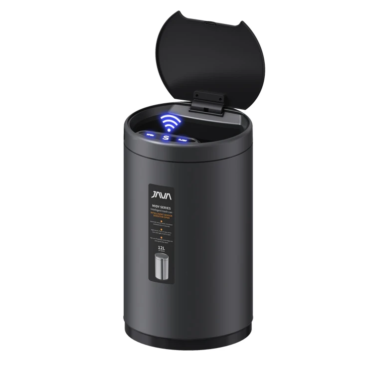 

410 Stainless Steel Kitchen 9L Jiangmen Metal Trash Canluxury Trash Can Multiple Colors Optional