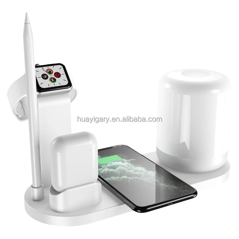 

5 in 1 wireless charger USB charging Night Light headset multi-function mobile phone wireless charger