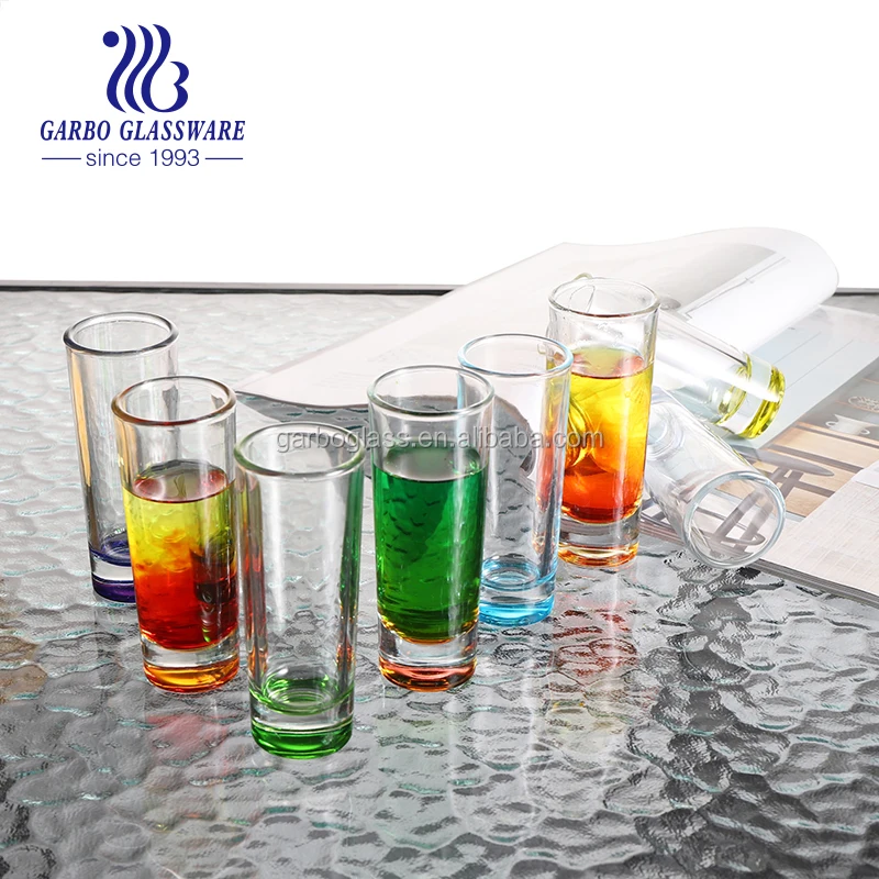 JoyJolt Hue Colored Shot Glasses Set of 6