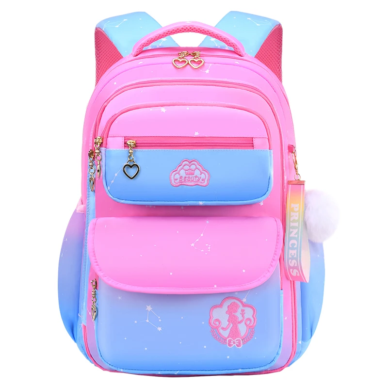 

2022 fashion dream gradient students 1-6 grade shoulder bag waterproof school bag