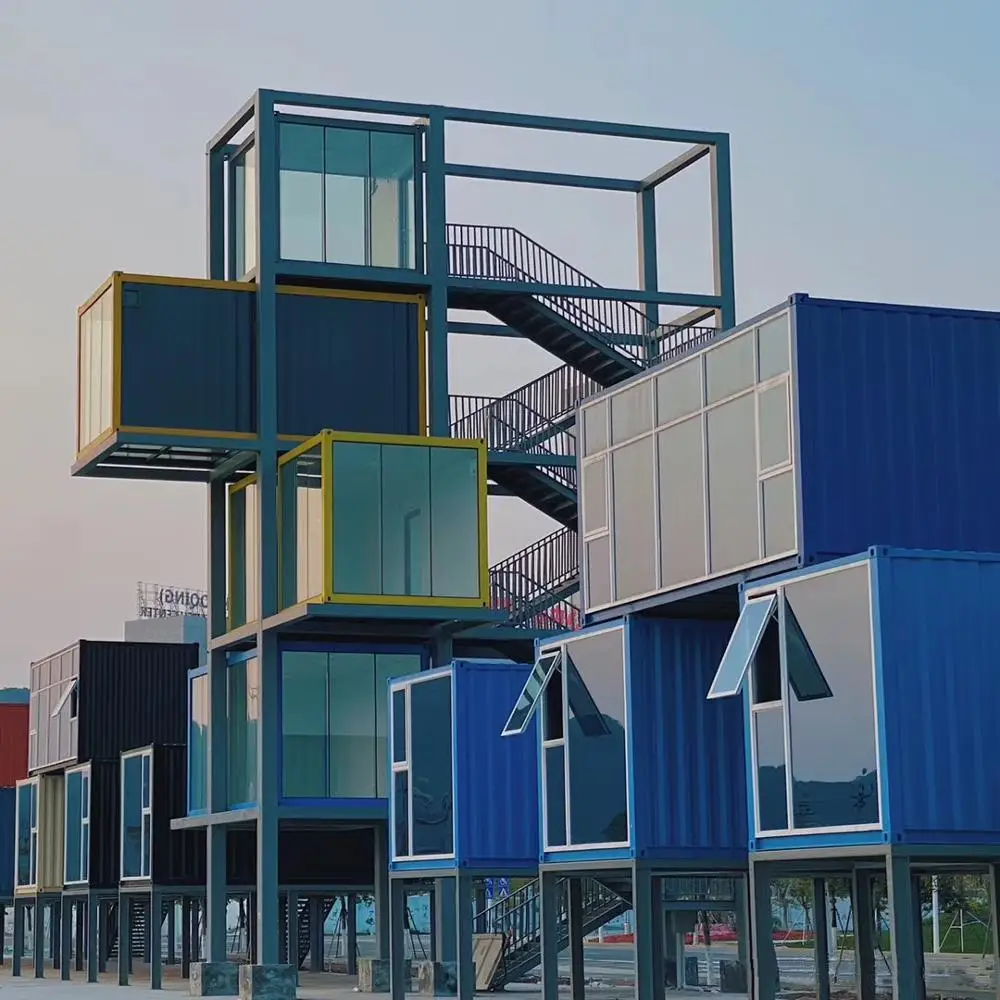
Prefab customized container cinema colorful shipping container movie theater the Iconic building 