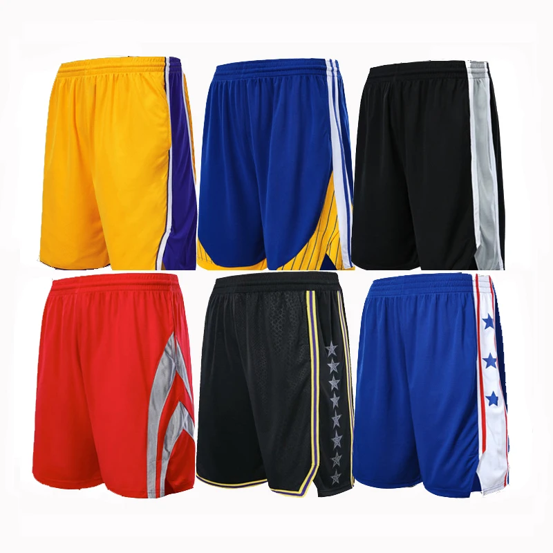 

Wholesale high guality NBA- team custom logo name blank vintage mens pocket bucks warriors bulls basketball Shorts