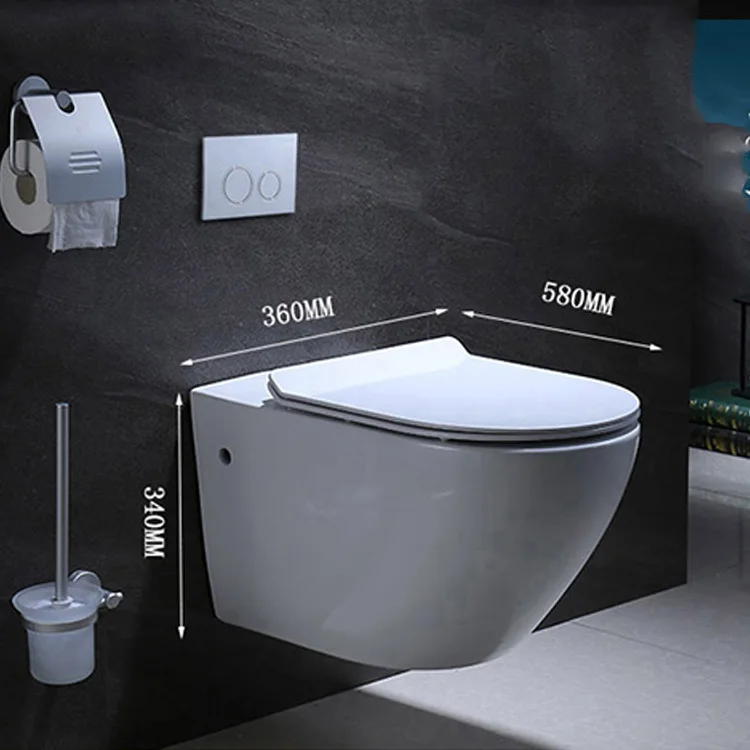 Amaze Bathroom Sanitary Ware Ceramic European P-trap 180mm Wall Hung Toilet supplier