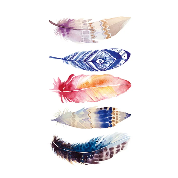 

Colorful Personality Women Body Sleeve Temporary Tattoo Sticker, Cmyk