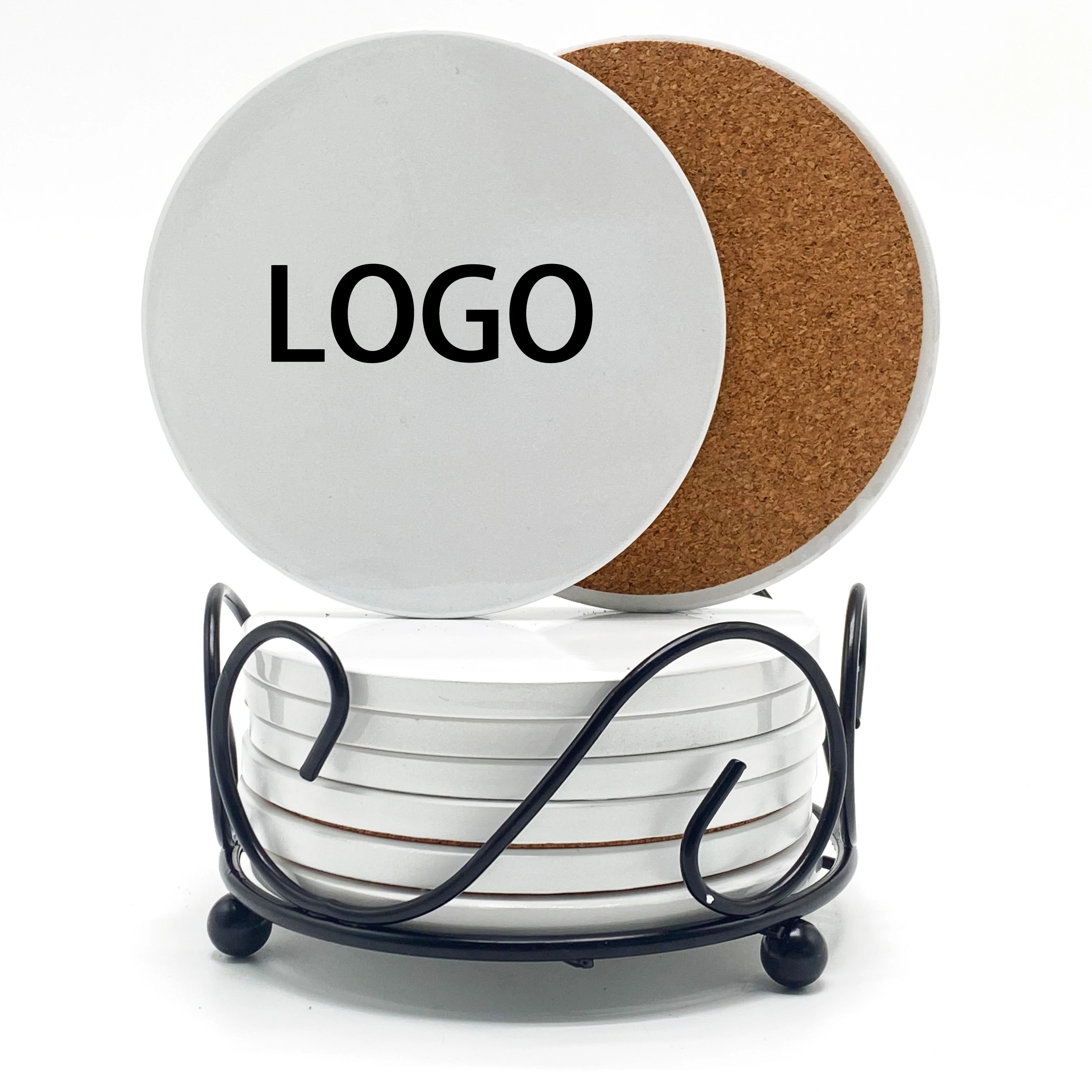 

XS ltd. Hot Coaster Custom Round Sand Stone Blanks Sublimate Ceramic Coasters for Drink