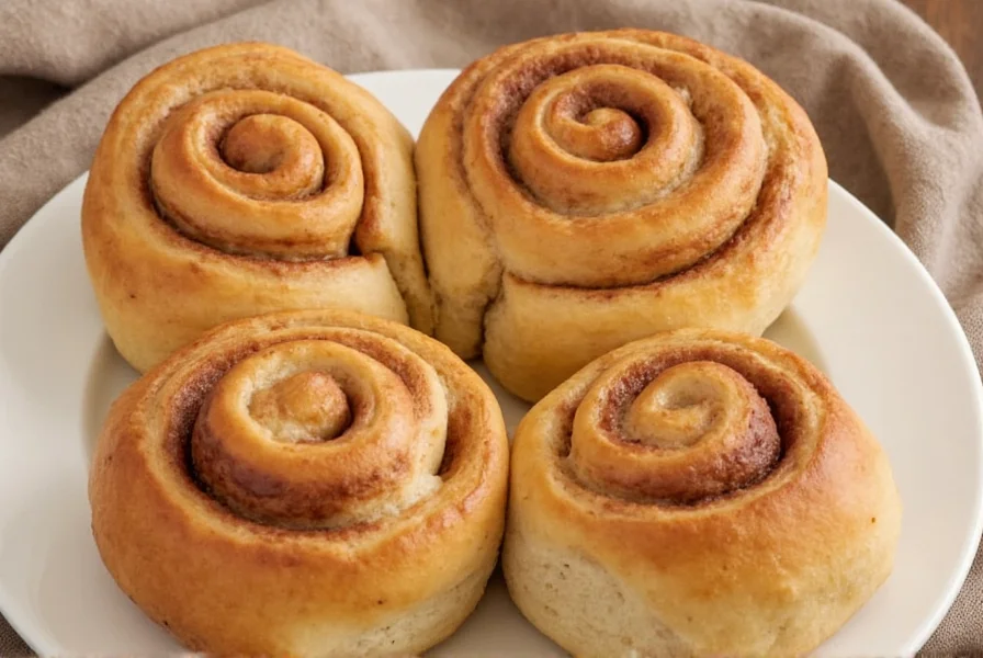 Comparison of different pan types for baking huge cinnamon rolls including muffin tins, cast iron skillet, and specialty pans